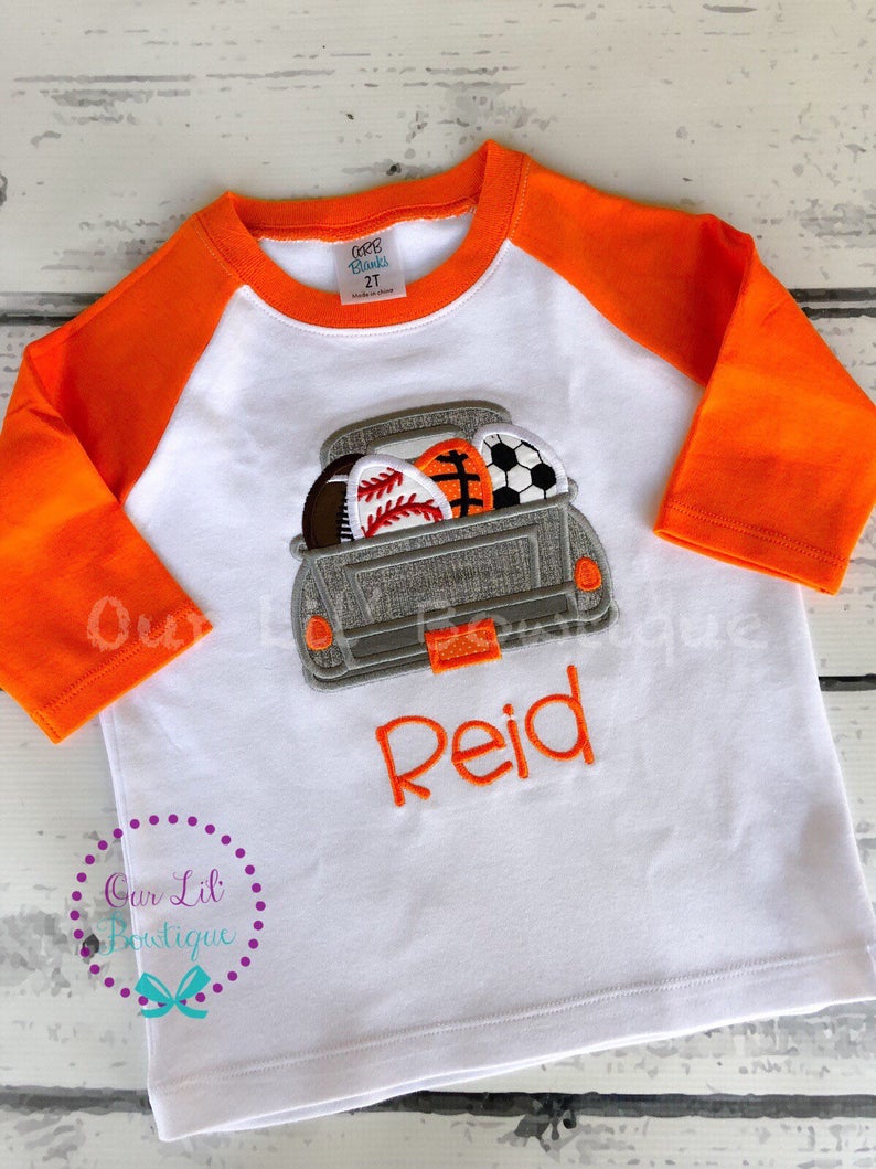 Sports Easter Egg Truck Shirt - Boys Personalized Easter Shirt