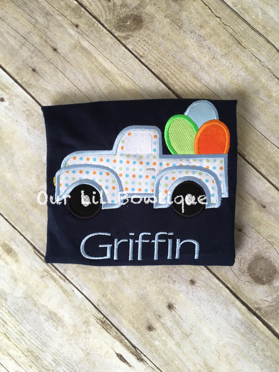 Easter Truck Shirt - Boys Personalized Easter Shirt