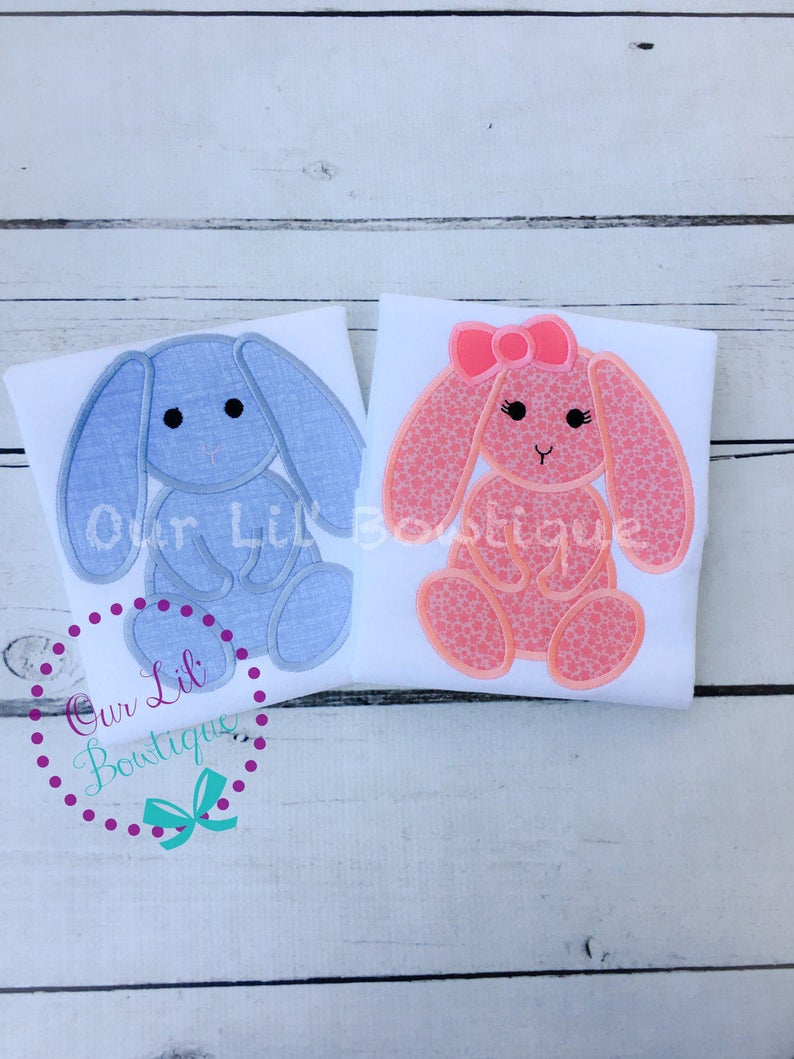 Floppy Bunny Easter Shirt - Personalized Easter Shirt