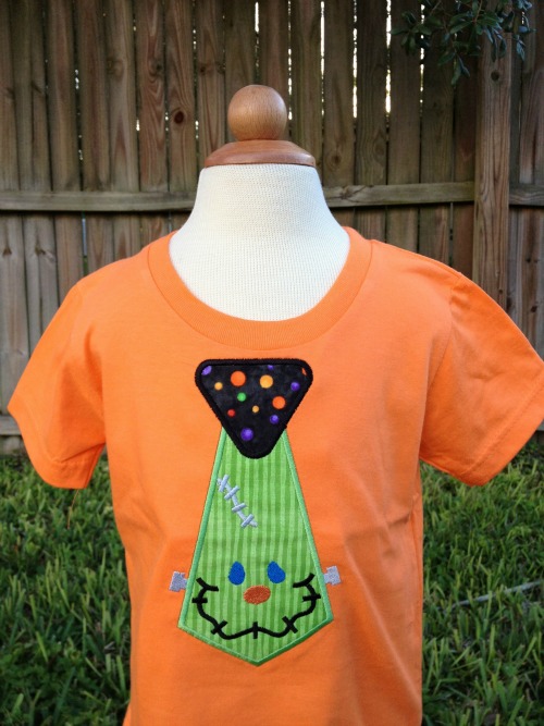 Frankenstein Tie Halloween Shirt