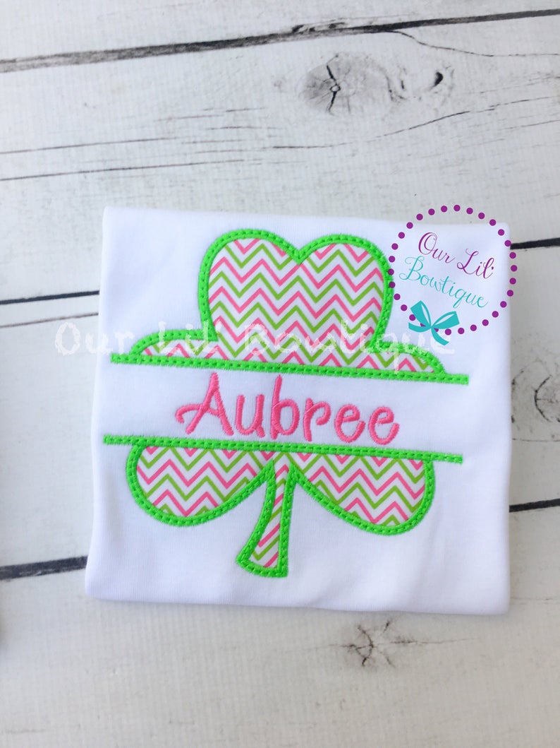 Kids St Patrick's Day Shirt - Split Shamrock - Sibling St. Patrick's Day Shirt