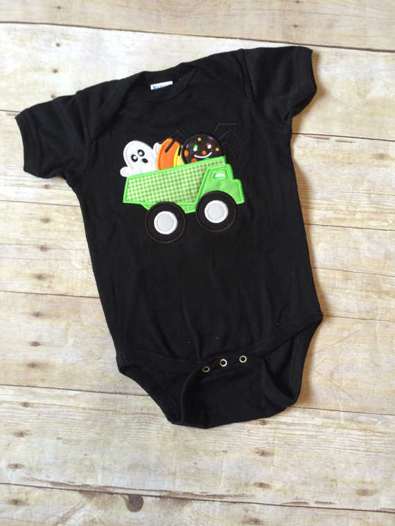 Halloween Dumptruck Shirt - Boys Halloween Shirt - Candy Corn Shirt - Construction Shirt - Halloween Shirt - Boys Candy Corn - My 1st Halloween