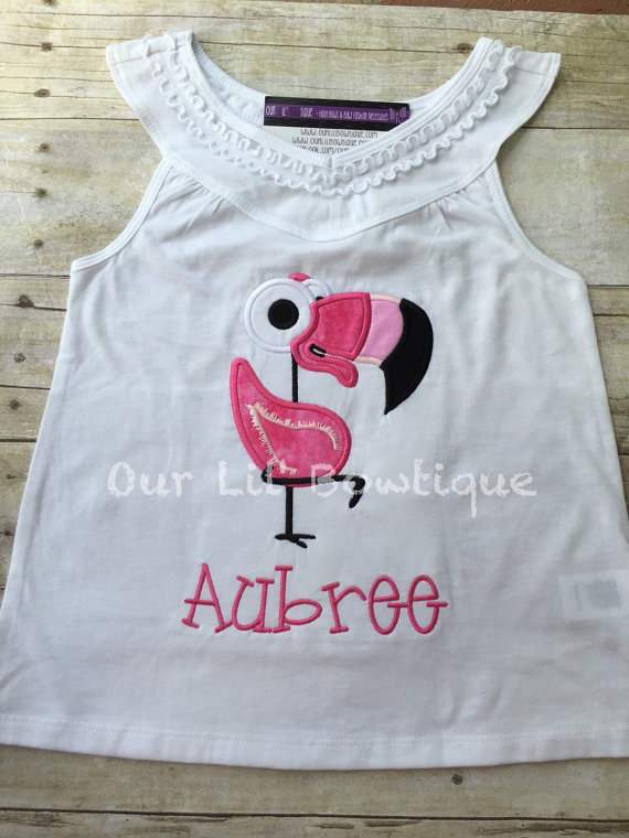 Flamingo Birthday Shirt - Let's Flamingle -Personalized Birthday Shirt - Personalized Flamingo - 1st Birthday Outfit - Tutu - Pink - Aqua