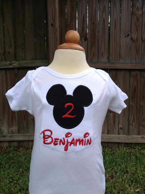 Minnie Mouse Birthday Shirt or Mickey Mouse Birthday Shirt
