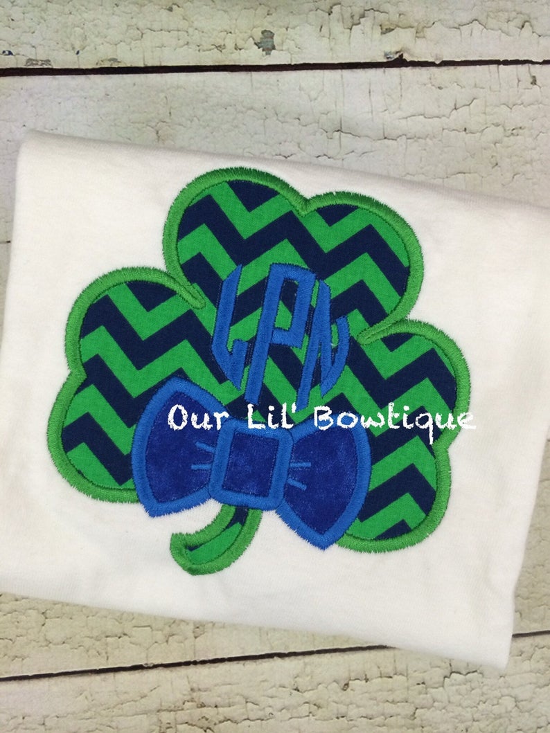 Boys Monogram Shamrock Shirt - St Patricks Day Shirt