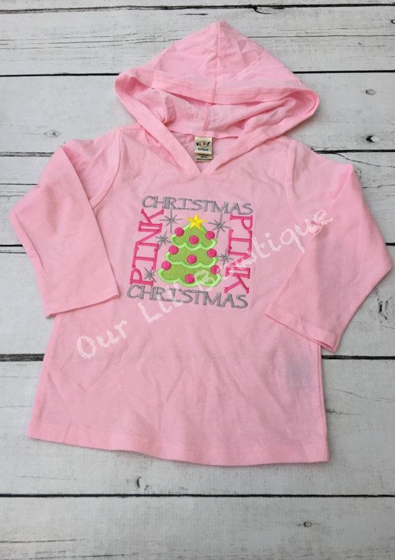 Girls Christmas Tree Shirt - Girls Christmas Shirt - Christmas Tree- Girl - Christmas Shirt - Pink Christmas Tree