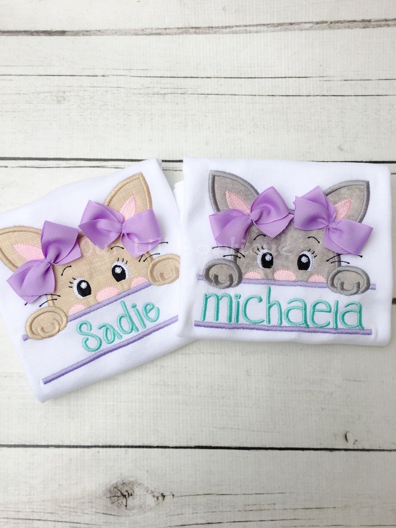 Split Bunny Personalized Easter Shirt
