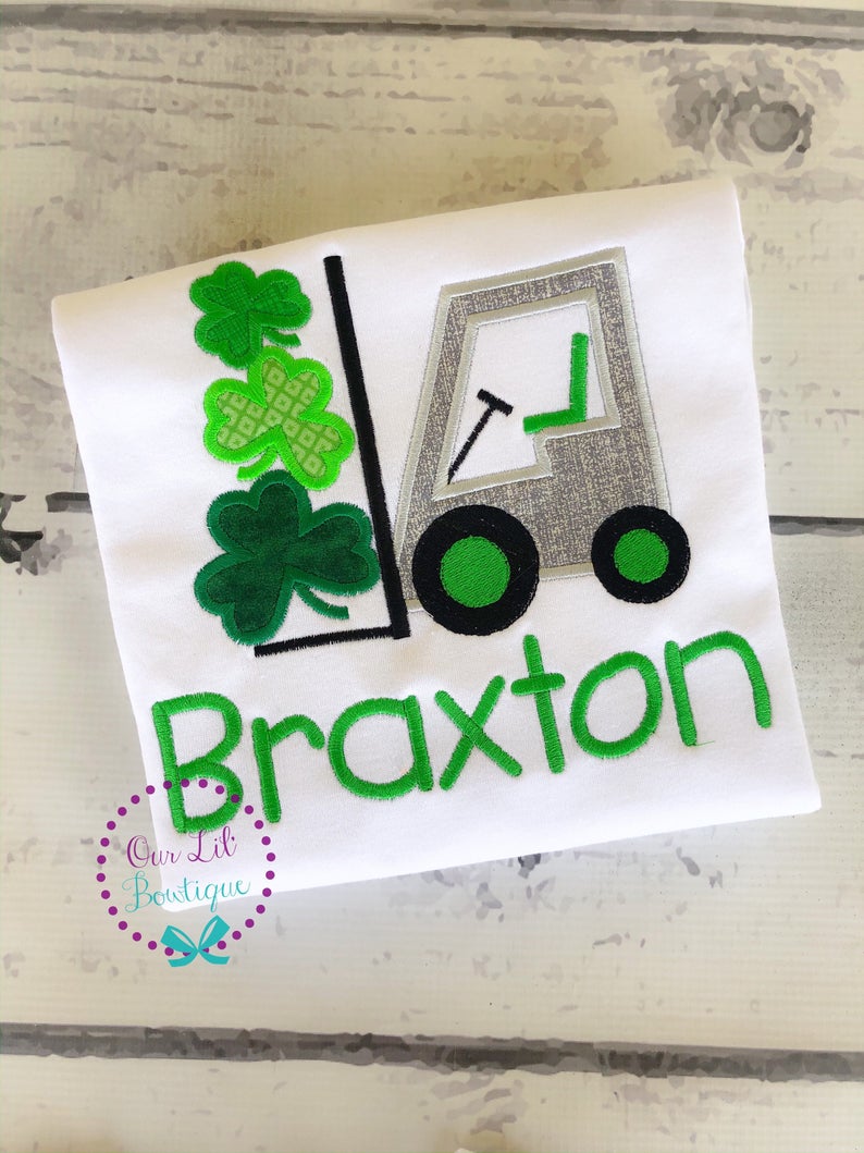 St Patricks Day Truck Shirt - Shamrock Forklift Shirt