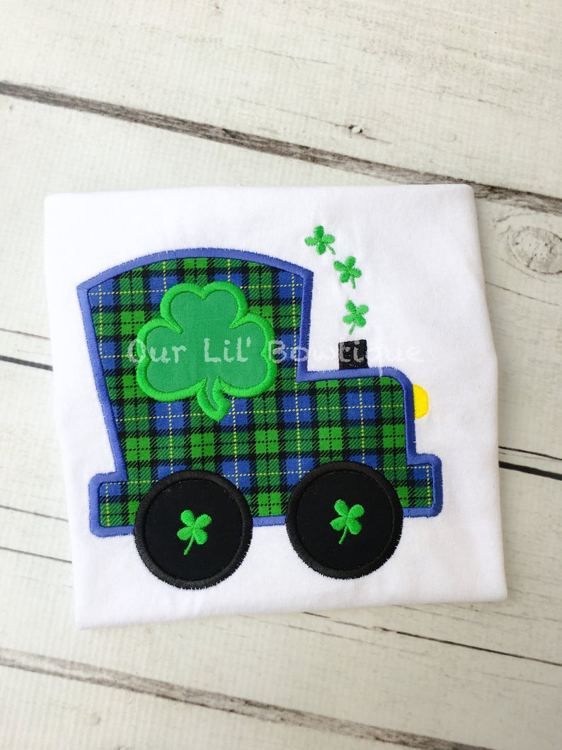 St Patricks Day Train Shirt - Personalized Shamrock Shirt