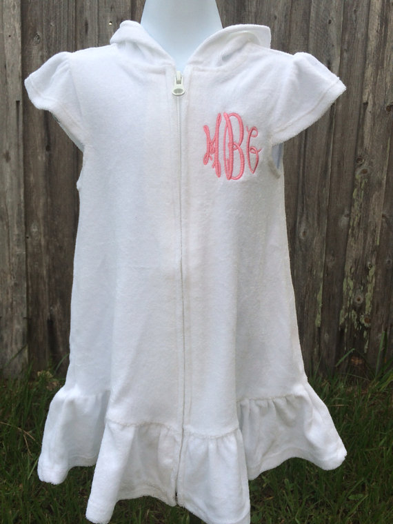Personalized Toddler or Girl Bathing Suit Cover up - Bathing Suit Cover ups - Monogrammed Cover Up - Girl - Toddler - Baby