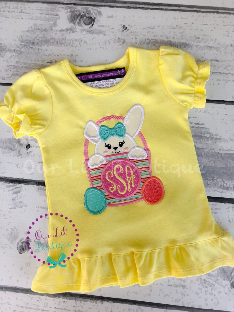 Easter Basket Shirt - Girls Easter Basket Shirt