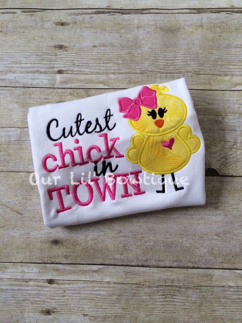 Cutest Chick In Town - Girls Easter Shirt