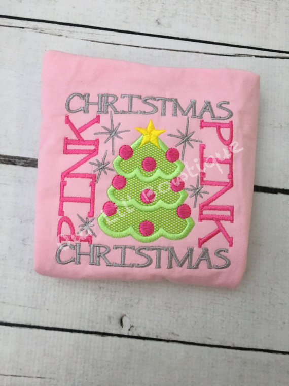 Girls Christmas Tree Shirt - Girls Christmas Shirt - Christmas Tree- Girl - Christmas Shirt - Pink Christmas Tree