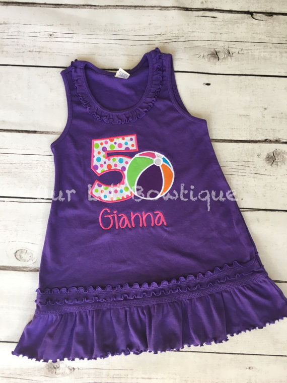 Pool Party Birthday Shirt- Personalized Birthday Shirt - Beach Party -1st Birthday Outfit - Tutu - Beach Birthday - Beach Ball - Pool Party
