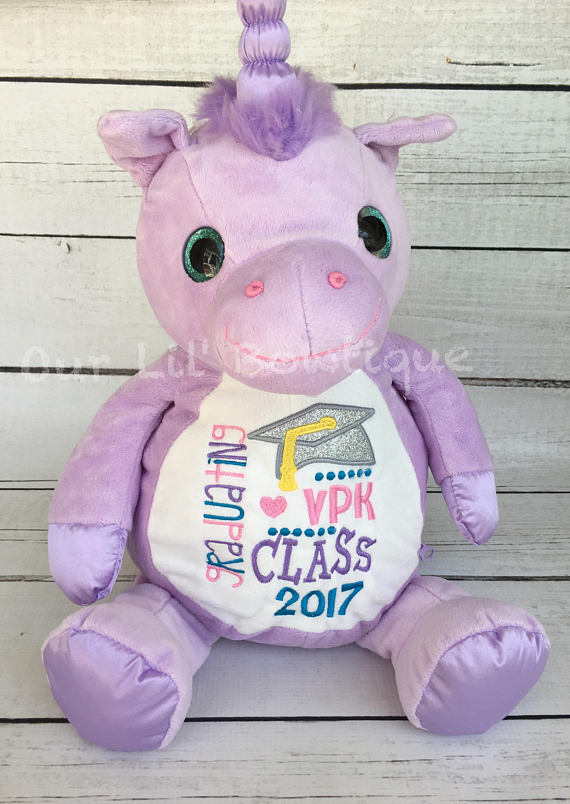 Unicorn - Personalized Stuffed Animal - Personalized Animal - Personalized Unicorn - Graduation Gift